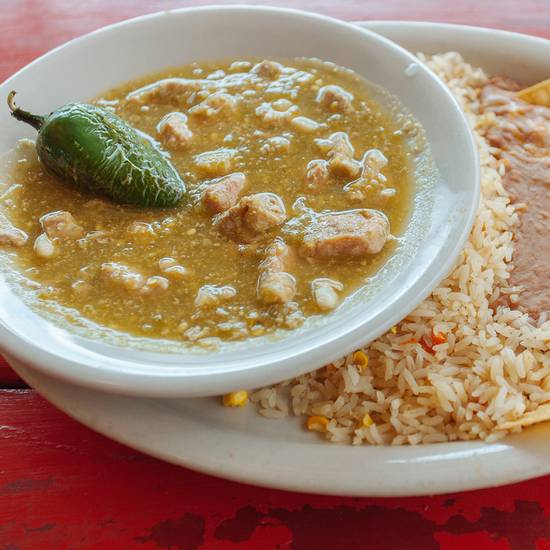 Order Chile Verde (Muy Caliente) food online from Rosepepper Cantina & Mexican Grill store, Nashville-Davidson on bringmethat.com
