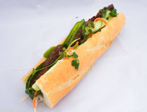 Order Grilled Beef Sandwich (Bo Nuong) food online from J&Q Vietnamese Sandwiches store, Anaheim on bringmethat.com