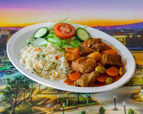 Order Carne Guisada Plate food online from Pupuseria Salvadorena & Mexican Food store, El Cajon on bringmethat.com