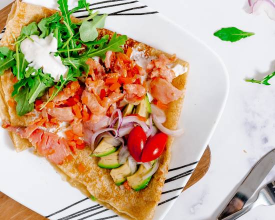 Order Salmon & Cream Cheese iCrepe food online from Icream Yogurt & Crepes store, Falls Church on bringmethat.com