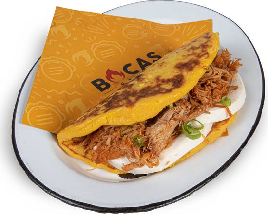 Order Cachapa With Shredded Beef food online from Bocas Grill store, Miami on bringmethat.com
