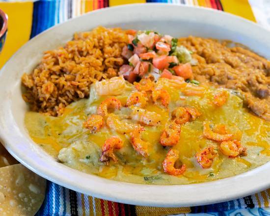 Order Shrimp, Crawfish & Spinach Stuffed Enchiladas   food online from Casa Ole store, Odessa on bringmethat.com