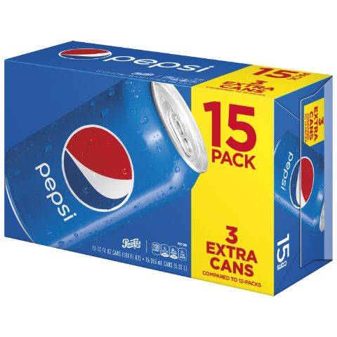 Order Pepsi 15 Pack 12oz Can food online from 7-Eleven store, Goose Creek on bringmethat.com