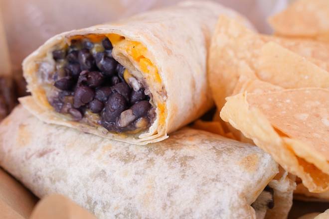 Order Organic Bean & Cheese Burrito food online from Sharky's Woodfired Mexican Grill store, Los Angeles on bringmethat.com