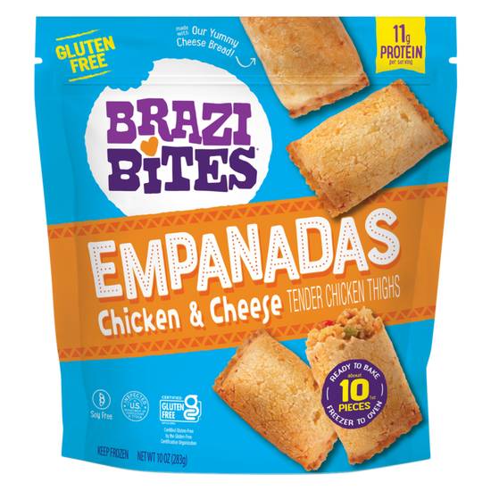 Order Brazi Bites Frozen Chicken & Cheese Empanadas 10oz food online from Everyday Needs by Gopuff store, Montgomery on bringmethat.com