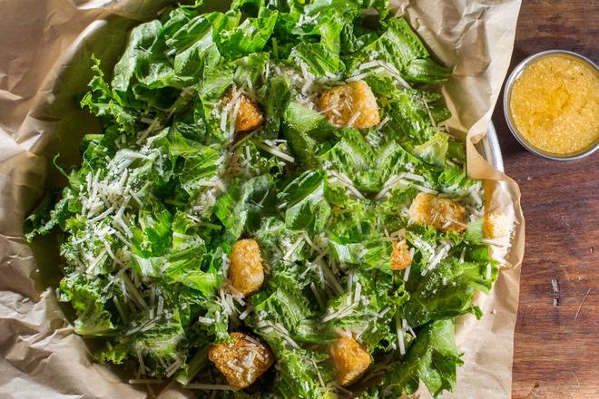 Order CAESAR SALAD food online from Wayback Burgers store, Greenville on bringmethat.com