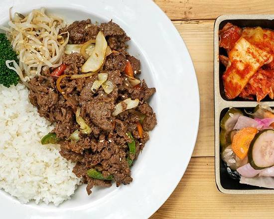 Order Beef Bulgogi Plate food online from Charm Bbq Chicken store, Austin on bringmethat.com