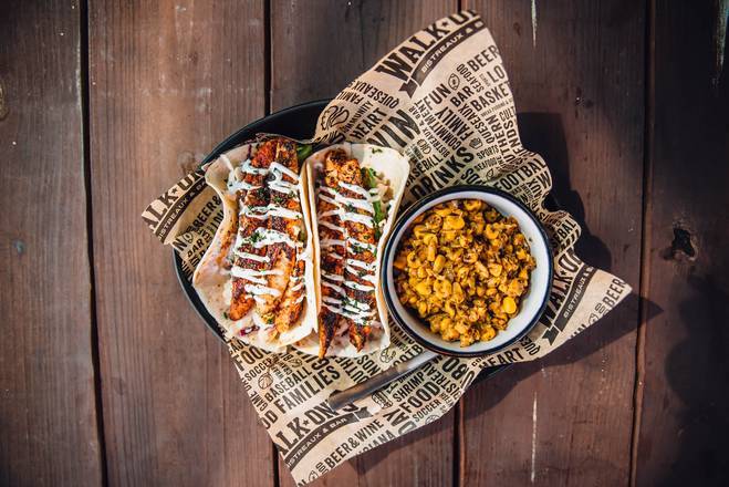 Order Blackened Redfish Tacos food online from Walk-On Sports Bistreaux store, Tallahassee on bringmethat.com