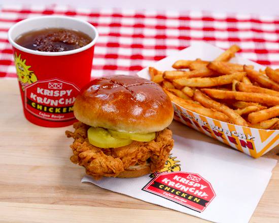 Order Krispy Chicken Sandwich, 1 Small Side, and Drink food online from Krispy Krunchy Chicken store, Doraville on bringmethat.com