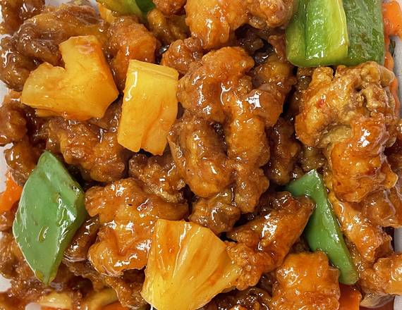 Order Chicken with Pineapple food online from Lee's BBQ + Boba store, Cudahy on bringmethat.com