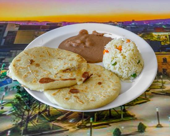 Order 2 Pupusas Plate food online from Pupuseria Salvadorena & Mexican Food store, El Cajon on bringmethat.com