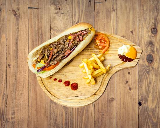 Menu Sandwich brochette d'agneau