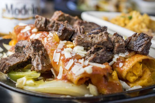 Order Top Shelf Fajita Enchiladas food online from El Chico store, Tulsa on bringmethat.com