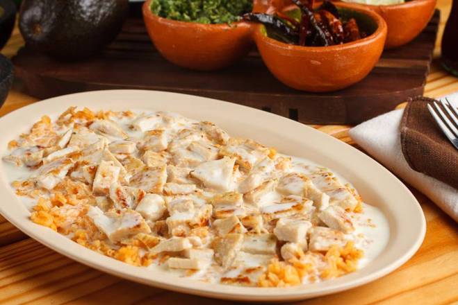 Order Rice , Meat and Cheese Dip food online from El Mercadito Mexican Restaurant store, Memphis on bringmethat.com