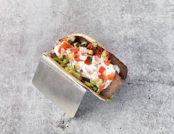 Order The Big Greek Taco food online from Tin Lizzy Cantina store, Tallahassee on bringmethat.com
