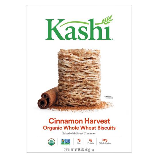 Order Kashi Organic Cinnamon Harvest Whole Wheat Biscuits Cereal 16.3oz food online from Everyday Needs By Gopuff store, Fairfield on bringmethat.com