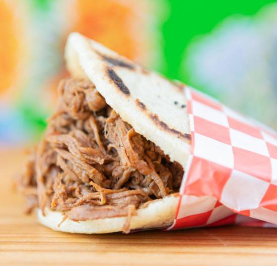 Order Shredded Beef Arepa food online from La Latina store, Miami on bringmethat.com