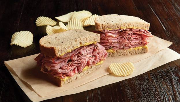 Order Hot Pastrami Sandwich	Regular food online from Jason Deli store, Decatur on bringmethat.com