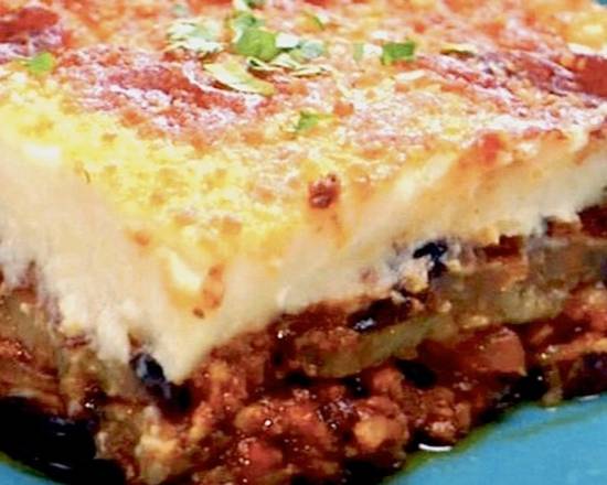Order Veggie Moussaka A la Carte food online from Papa Cristos Taverna store, Los Angeles on bringmethat.com