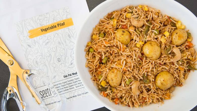 Order Vegetable Pilaf-Vegan Meal Kit food online from Seeti store, San Francisco on bringmethat.com