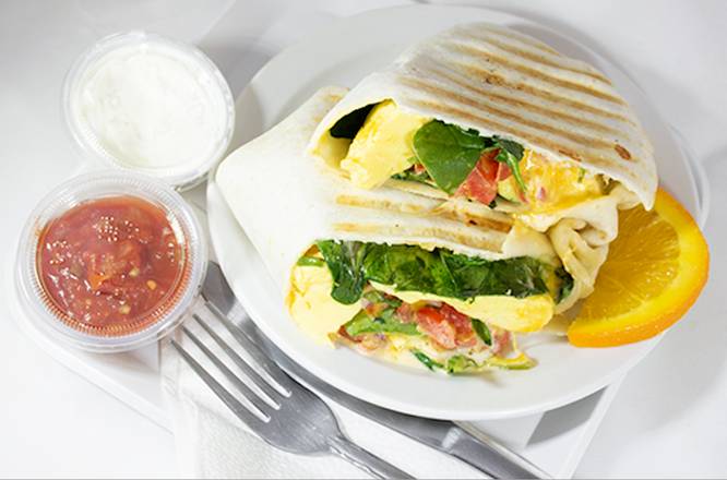 Order Vegetarian Breakfast Burrito  food online from Mama D Coffee store, Waukesha on bringmethat.com