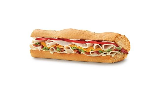 Order Ultimate Turkey Club Sub food online from Quiznos Grill store, Denver on bringmethat.com
