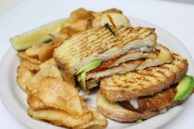 Order Blackened Chicken Panini food online from Cousins Pizza Pub store, ROSELLE on bringmethat.com