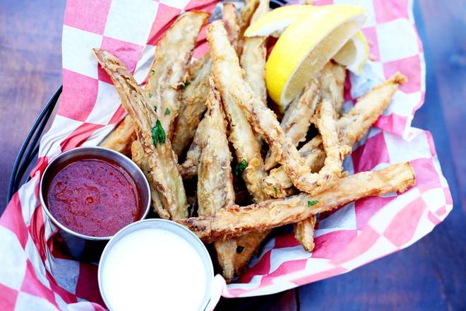 Order Eggplant Fries food online from Pizza Man store, Milwaukee on bringmethat.com