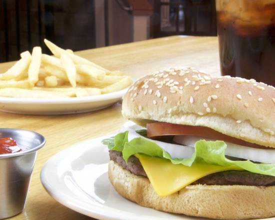 Order Burger with Cheese food online from Chihua Restaurant & Bar store, El Paso on bringmethat.com
