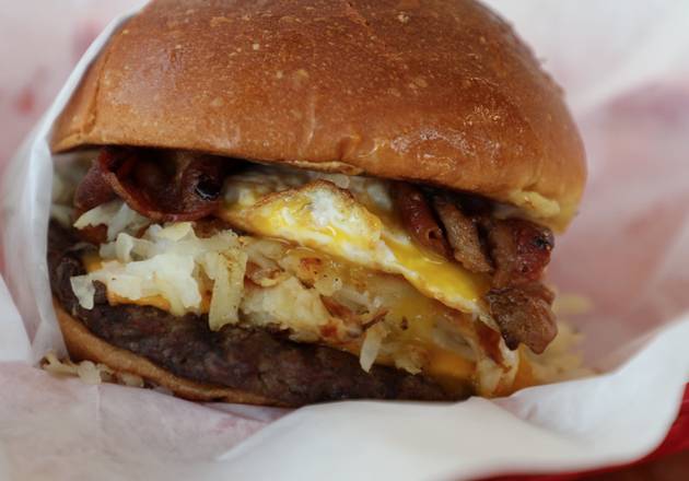 Order Sunrise Breakfast Cheeseburger food online from Norm's Famous Charbroiled Hamburgers store, Whittier on bringmethat.com