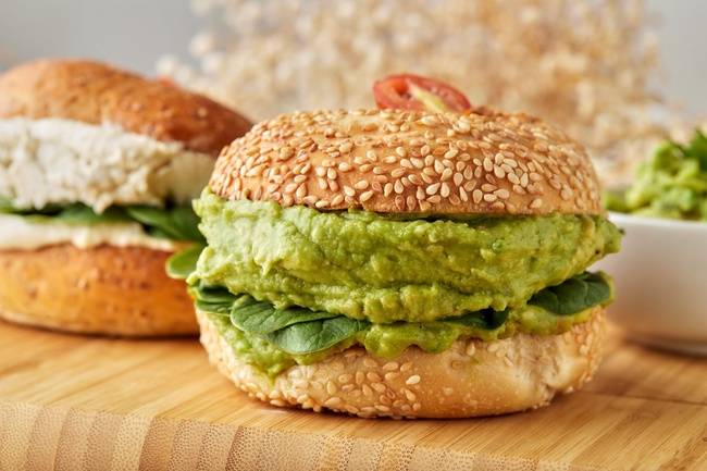 Order Avocado Bagel food online from Roots Juice Bar store, Miami on bringmethat.com