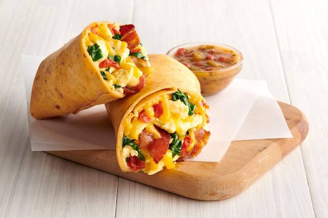 Order Bacon, Egg & Cheddar Breakfast Wrap food online from Corner Bakery store, Brandon on bringmethat.com