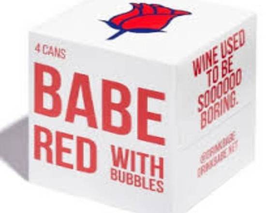 Order BABE RED with bubbles 4pk 250ml cans 12% food online from Pit Stop Liquor Mart store, El Monte on bringmethat.com