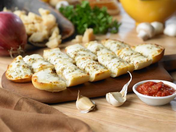 Order Garlic Bread with Cheese & Marinara food online from Johnny's New York Style Pizza store, Sandy Springs on bringmethat.com