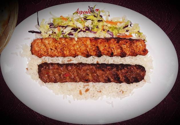 Order Mix Chicken Adana and Lamb Adana Kebab Combo food online from Selami Turkish Kebab House store, Pittsburgh on bringmethat.com