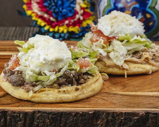 Order Carne Asada Sope food online from Casa Garcia store, Pico Rivera on bringmethat.com