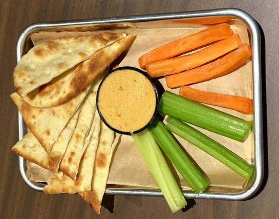Order Hummus, Flatbread & Veggies  food online from The Casual Pint The Grove store, Hoover on bringmethat.com