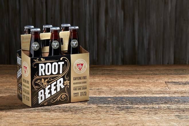 Order BJ's Root Beer- 6 Pack food online from BJ's Restaurant & Brewhouse store, Pensacola on bringmethat.com