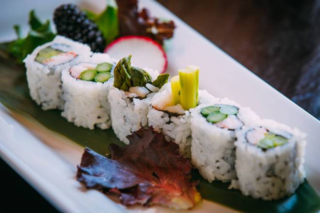 Order Shrimp Asparagus Roll food online from Sushi Pirate store, North Aurora on bringmethat.com