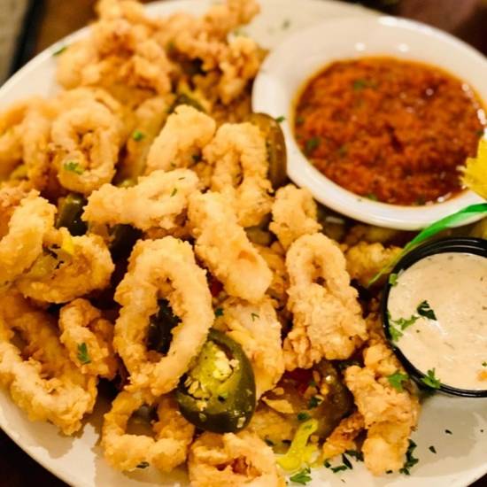 Order Calamari food online from The Goose Acre store, The Woodlands on bringmethat.com