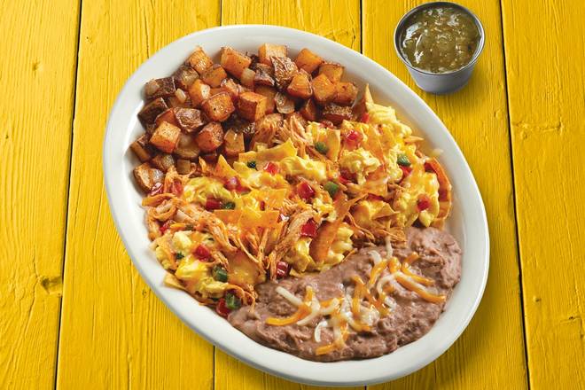 Order Chilaquiles food online from Fuzzy's Taco Shop store, Beaumont on bringmethat.com