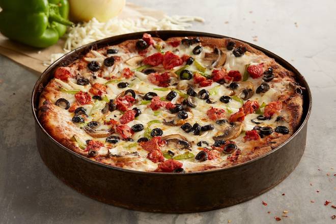 Order Vegetarian Pizza - Large food online from Bj Restaurant & Brewhouse store, San Diego on bringmethat.com