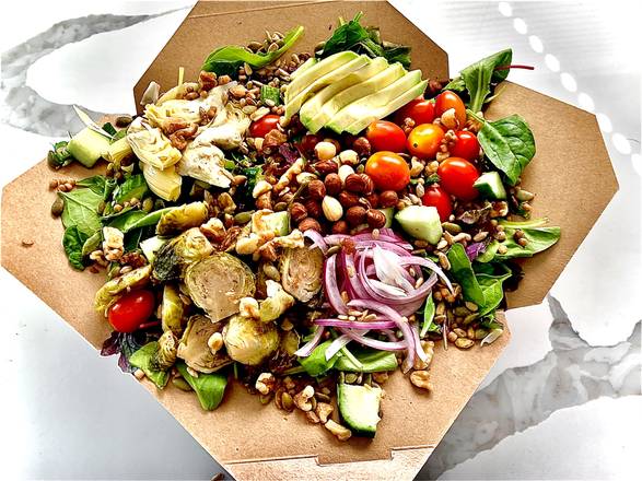 Order The Hearty Vegan with Balsamic Dressing  food online from The Salad Bowl store, Oakland on bringmethat.com