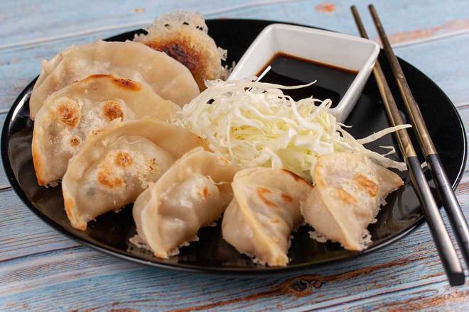 Order Pan Fried Dumpling(8) food online from Rising Sun Chinese store, Lake Forest on bringmethat.com