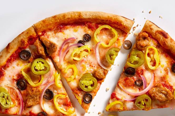 Order Hot Link Half 11-inch Pizza + choice of side food online from Blaze Pizza store, Murfreesboro on bringmethat.com