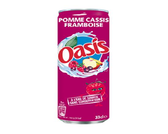 Oasis pomme framboise cassis boite 33 cl