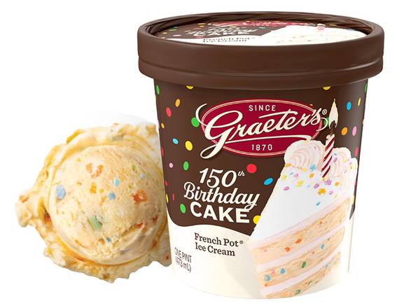 Order Birthday Cake Pint food online from Graeter Ice Cream store, Lakeside Park on bringmethat.com