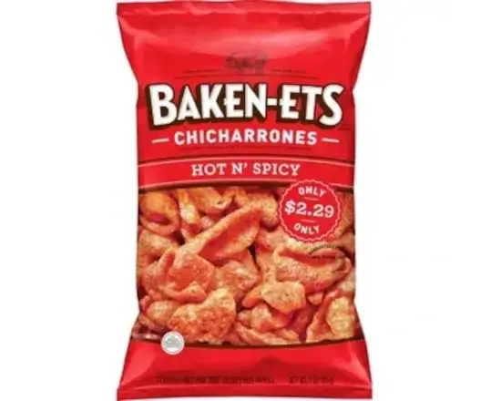 Order BAKEN-ETS CHICHARRONES - Hot N' Spicy 3 oz food online from Circle K store, Simi Valley on bringmethat.com