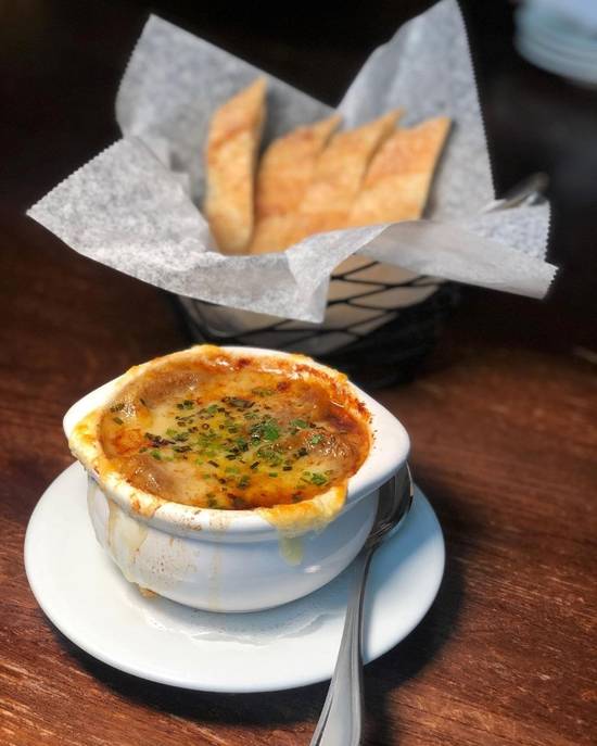 Order French Onion Soup food online from Lyon Hall store, Arlington on bringmethat.com