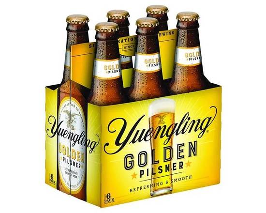 Order Yuengling Golden, 6pk-12oz bottle glass beer (4.70% ABV) food online from Fresko Market store, Miami on bringmethat.com